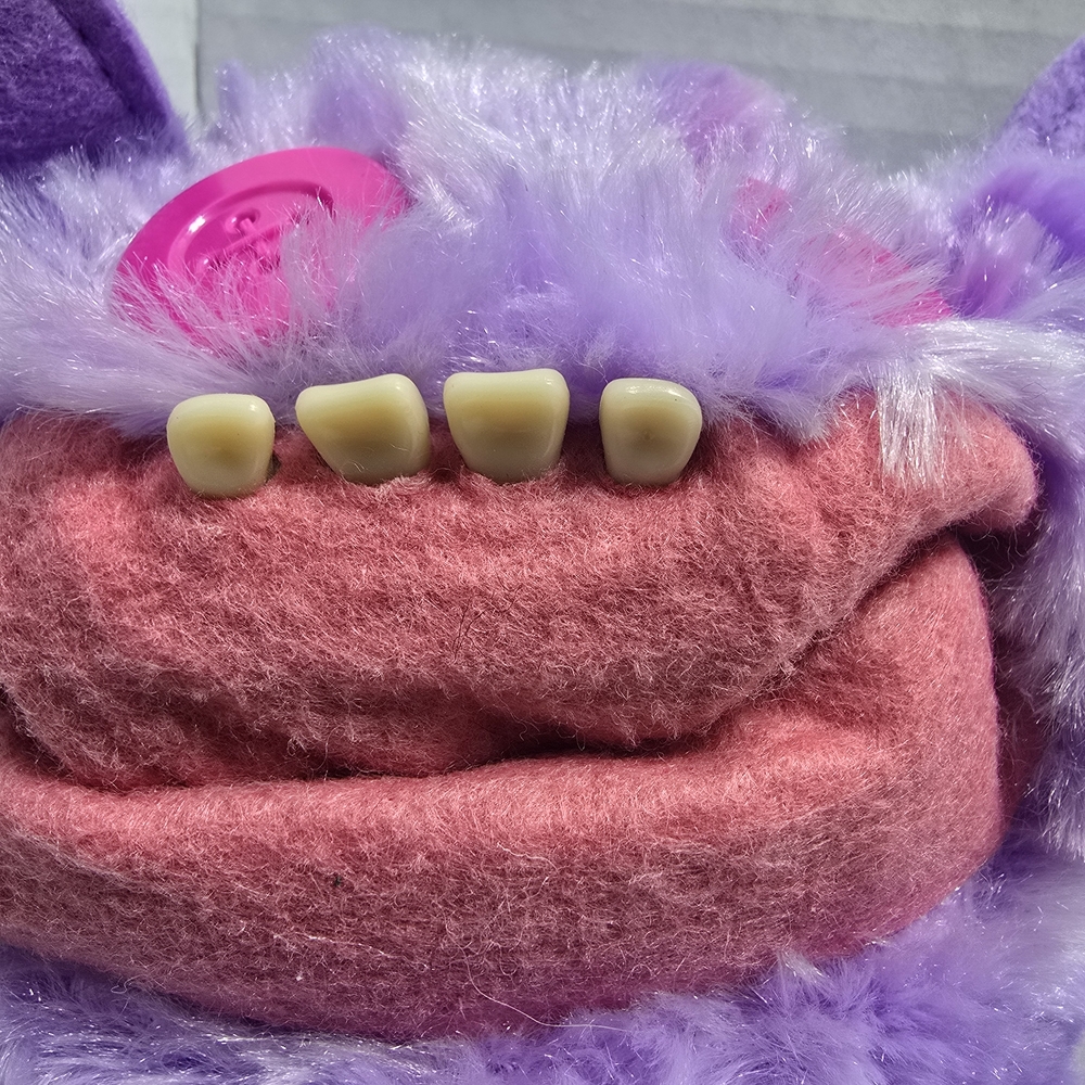 Fuzzy Purple Monster Plush with Pink Accents Fuggler - Picture 6 of 10